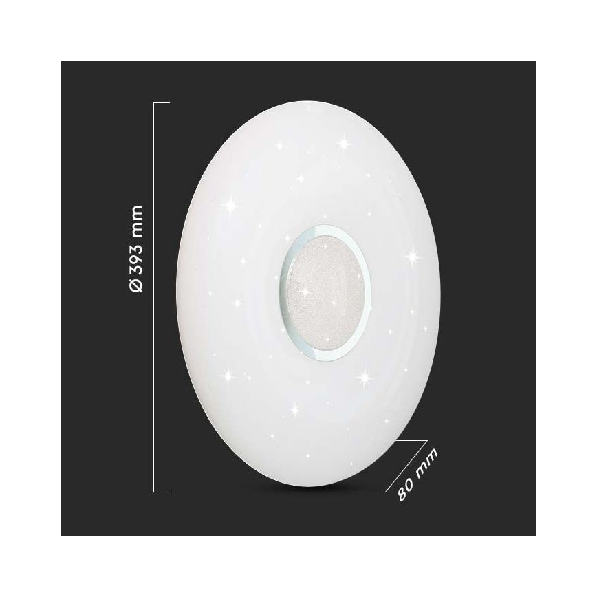 LED Dimbar taklampa LED/40W/230V 3000/4000/6500K diameter 39 cm + fjärrkontroll