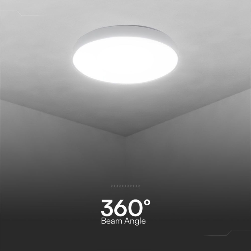 LED Dimbar taklampa LED/40W/230V 3000-6500K 39 cm vit + fjärrkontroll