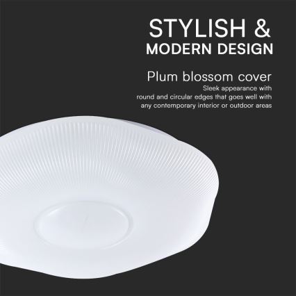 LED Dimbar taklampa LED/40W/230V 3000-6500K 40 cm vit + fjärrkontroll