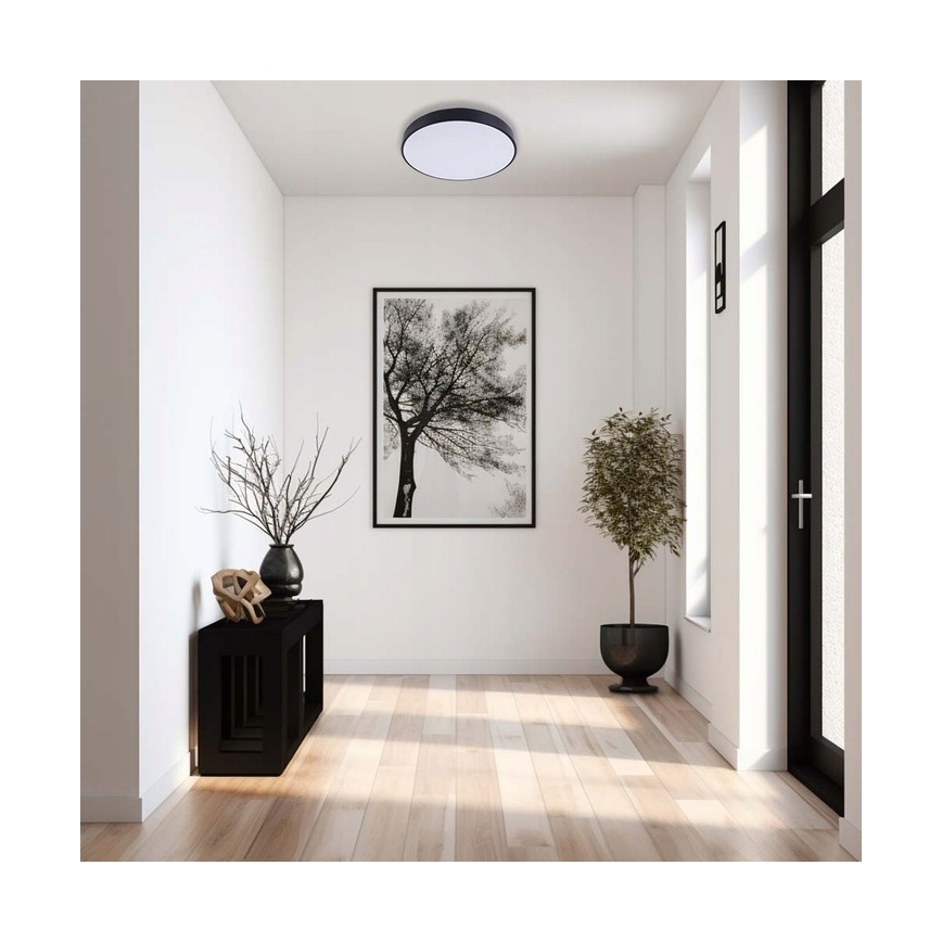 LED Dimbar taklampa LED/40W/230V 3000-6500K diameter 40 cm svart + fjärrkontroll