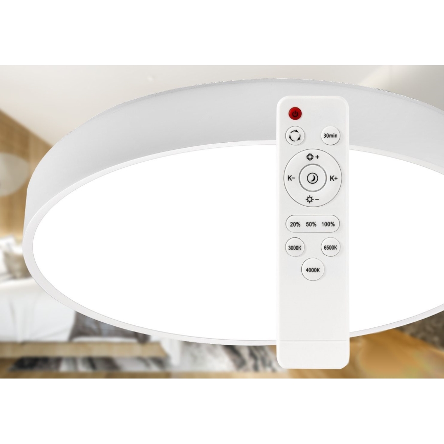 LED Dimbar taklampa LED/40W/230V 3000-6500K diameter 40 cm vit + fjärrkontroll