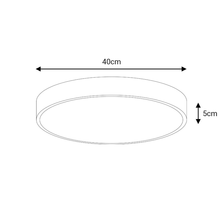 LED Dimbar taklampa LED/40W/230V 3000-6500K diameter 40 cm vit + fjärrkontroll