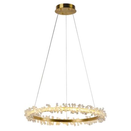 LED Dimbart kristallkrona på kabel LED/40W/230V 3000-6500K guld + fjärrkontroll