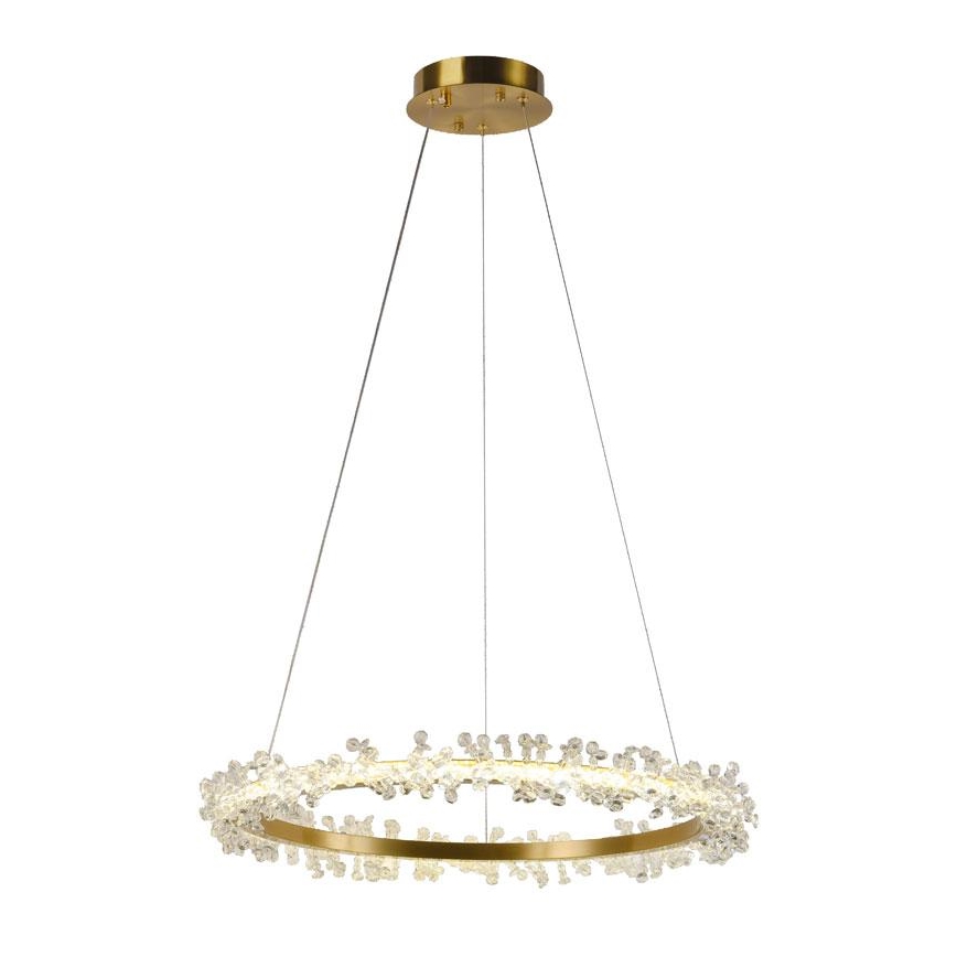 LED Dimbart kristallkrona på kabel LED/40W/230V 3000-6500K guld + fjärrkontroll