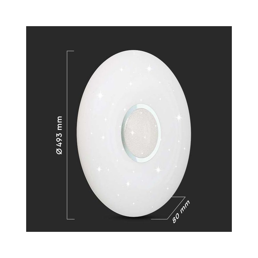 LED Dimbar taklampa LED/40W/230V 3000K/4000K/6500K diameter 49 cm + fjärrkontroll