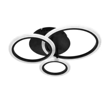 LED Dimbart Takmonterat Taklampa LED/40W/230V 3000-6500K svart + fjärrkontroll