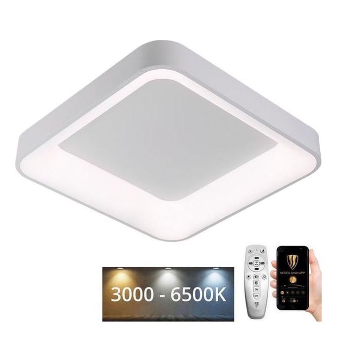LED Dimbar taklampa LED/45W/230V 3000-6500K vit + fjärrkontroll