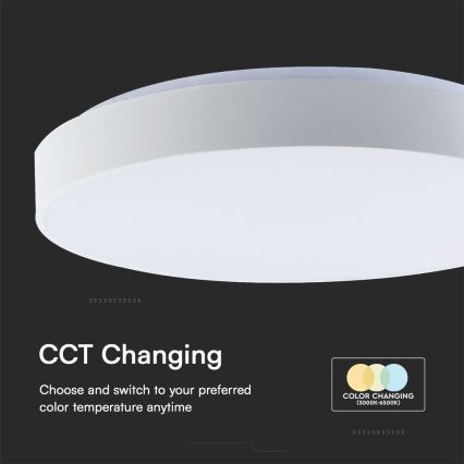 LED Dimbar taklampa LED/60W/230V 3000-6500K 49,5 cm vit + fjärrkontroll