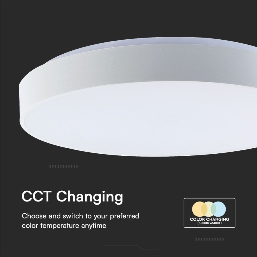 LED Dimbar taklampa LED/60W/230V 3000-6500K 49,5 cm vit + fjärrkontroll