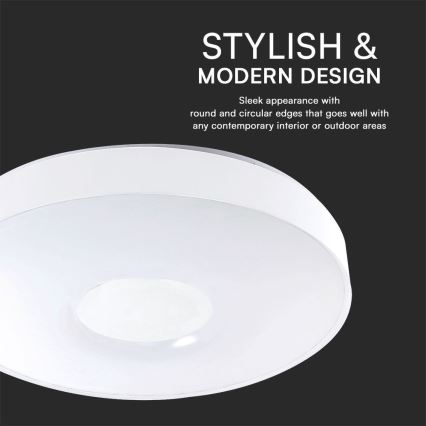 LED Dimbar taklampa LED/60W/230V 3000-6500K 49,5 cm vit + fjärrkontroll