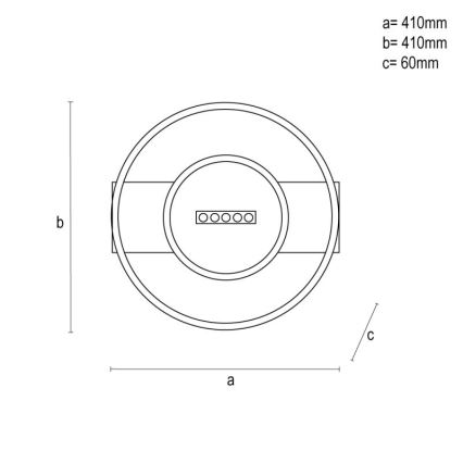 LED Dimbar taklampa LED/60W/230V 3000-6500K + fjärrkontroll
