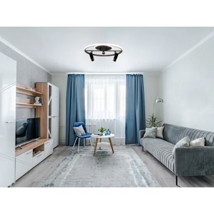 LED Dimbar taklampa LED/60W/230V 3000-6500K svart + fjärrkontroll