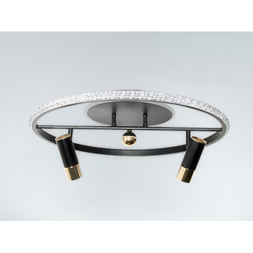 LED Dimbar taklampa LED/60W/230V 3000-6500K svart + fjärrkontroll