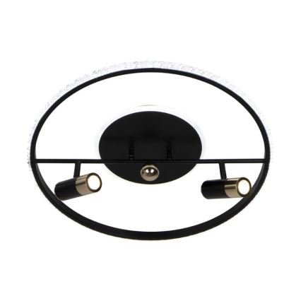 LED Dimbar taklampa LED/60W/230V 3000-6500K svart + fjärrkontroll