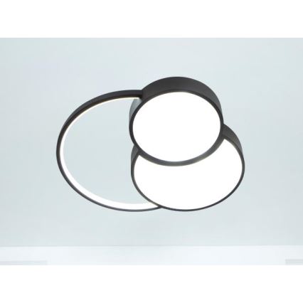 LED Dimbar taklampa LED/60W/230V 3000-6500K svart + fjärrkontroll