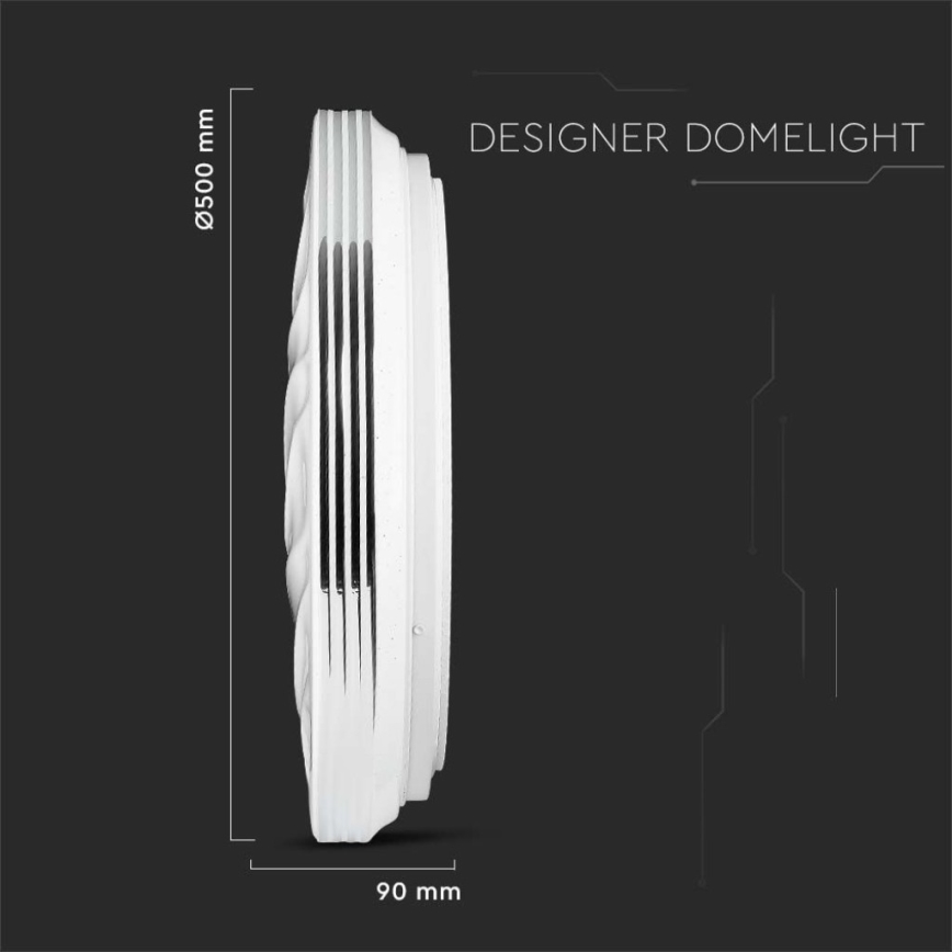 LED Dimbar taklampa LED/60W/230V 3000K/4000K/6500K diameter 50 cm + fjärrkontroll