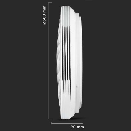 LED Dimbar taklampa LED/60W/230V 3000K/4000K/6500K diameter 50 cm + fjärrkontroll