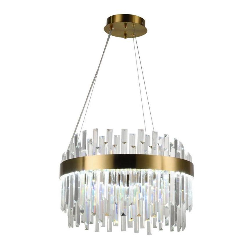 LED Dimbart kristallkrona på kabel LED/70W/230V 3000-6500K guld + fjärrkontroll