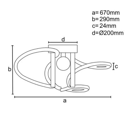 LED Dimbart takmonterat takarmatur LED/70W/230V 3000-6500K + fjärrkontroll