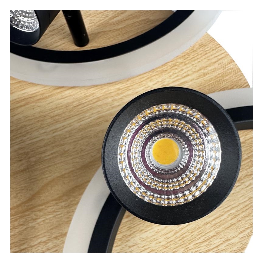LED Dimbar taklampa LED/70W/230V 3000-6500K svart/brun + fjärrkontroll