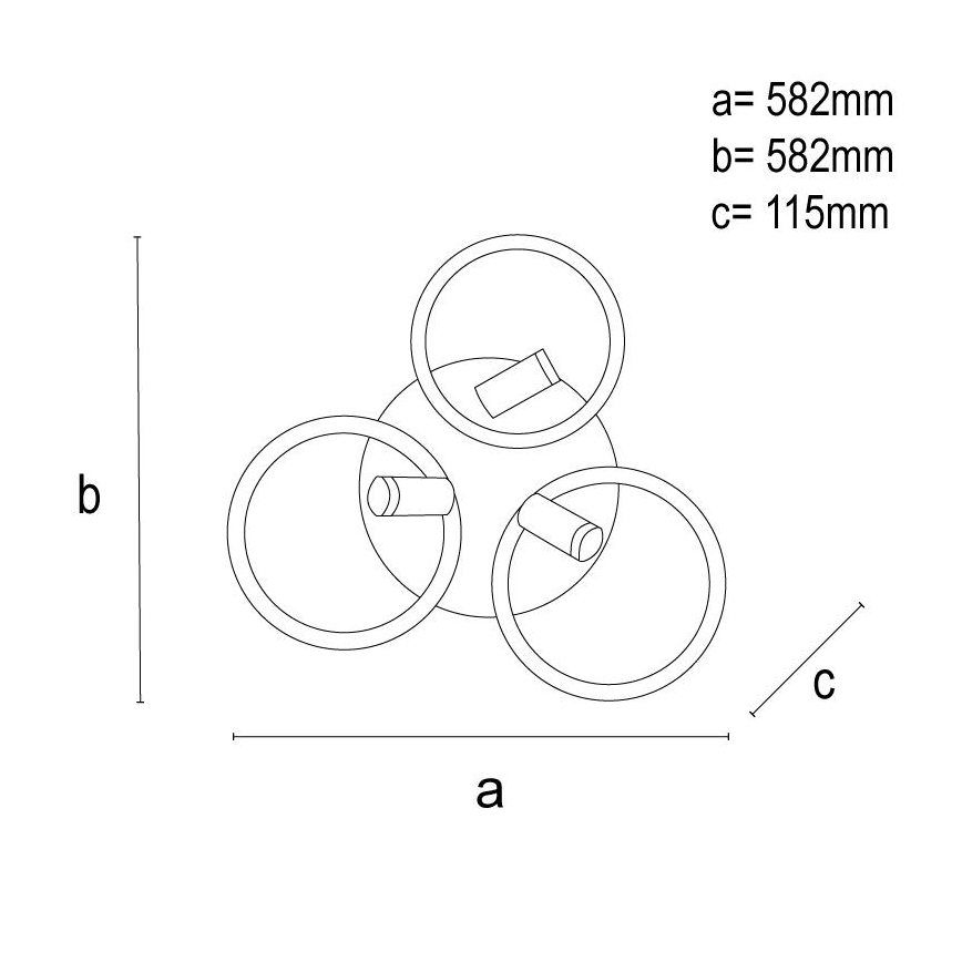LED Dimbart takarmatur i tak 70W/230V 3000-6500K svart/brun + fjärrkontroll
