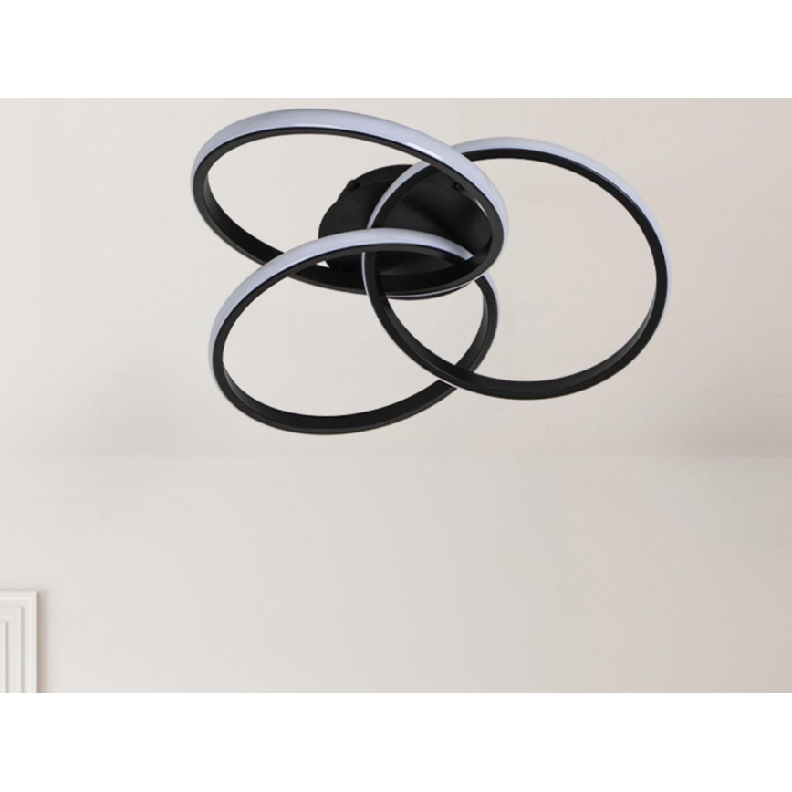 LED Dimbar taklampa LED/70W/230V 3000-6500K svart + fjärrkontroll