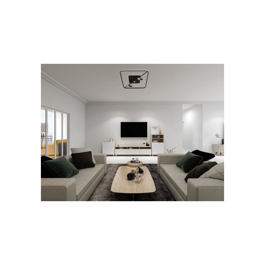 LED Dimbar taklampa LED/70W/230V 3000-6500K svart + fjärrkontroll