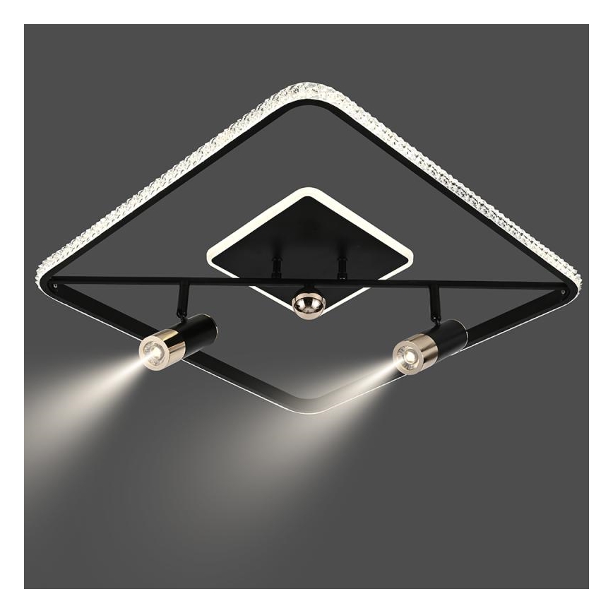 LED Dimbar taklampa LED/70W/230V 3000-6500K svart + fjärrkontroll