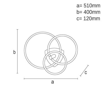 LED Dimbar taklampa LED/70W/230V 3000-6500K vit/svart + fjärrkontroll