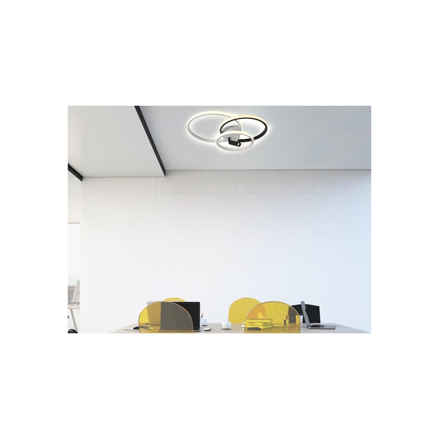 LED Dimbart takarmatur i tak/vit 70W 230V 3000-6500K vit/svart + fjärrkontroll