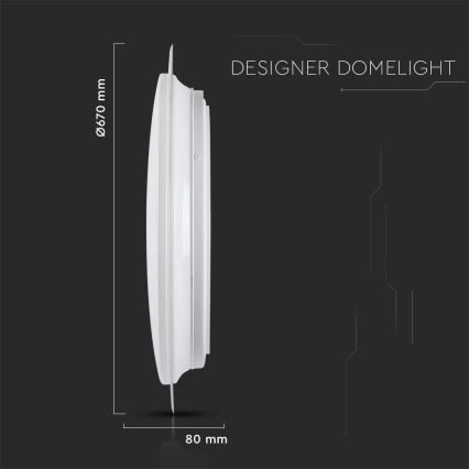 LED Dimbar taklampa LED/72W/230V 3000-6500K diameter 67 cm vit + fjärrkontroll