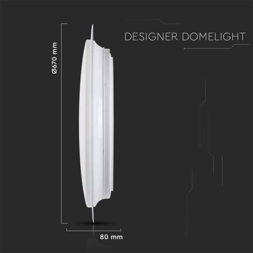 LED Dimbar taklampa LED/72W/230V 3000-6500K diameter 67 cm vit + fjärrkontroll