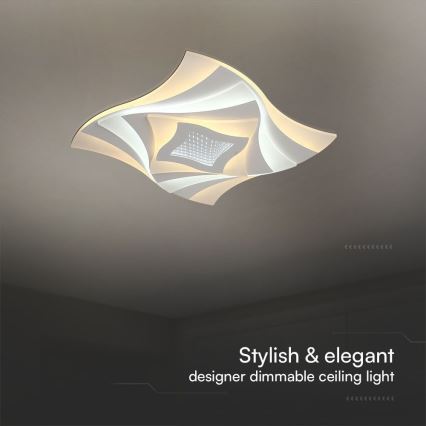 LED Dimbar taklampa LED/75W/230V 3000-6500K + fjärrkontroll