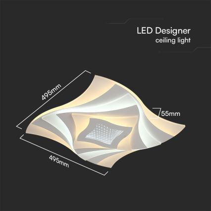 LED Dimbar taklampa LED/75W/230V 3000-6500K + fjärrkontroll