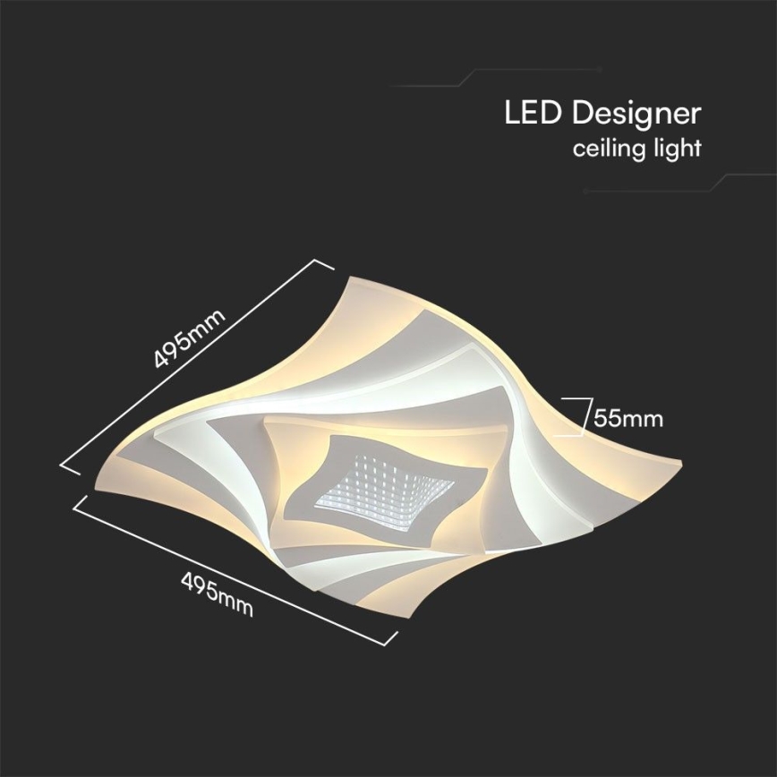 LED Dimbar taklampa LED/75W/230V 3000-6500K + fjärrkontroll