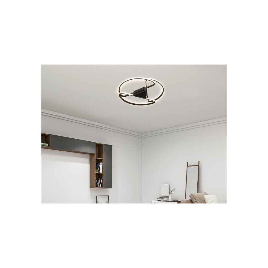 LED Dimbar taklampa LED/75W/230V 3000-6500K svart + fjärrkontroll