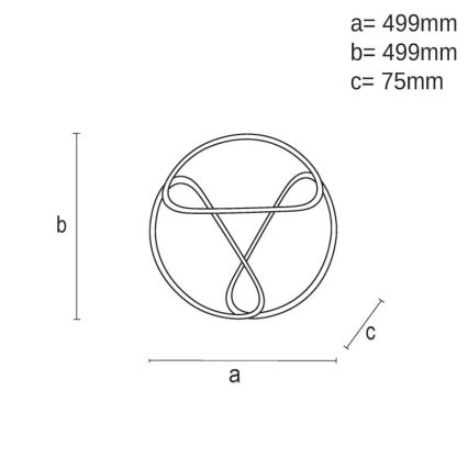 LED Dimbar taklampa LED/75W/230V 3000-6500K svart + fjärrkontroll