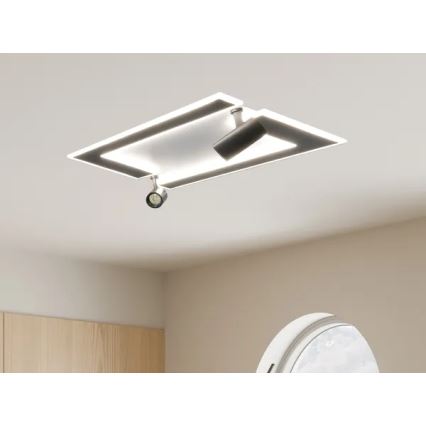 LED Dimbar taklampa LED/80W/230V 3000-6500K svart + fjärrkontroll