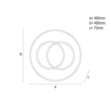 LED Dimbar taklampa LED/85W/230V 3000-6500K + fjärrkontroll