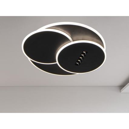 LED Dimbar taklampa LED/90W/230V 3000-6500K svart + fjärrkontroll