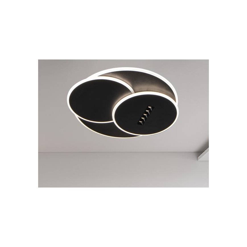LED Dimbar taklampa LED/90W/230V 3000-6500K svart + fjärrkontroll