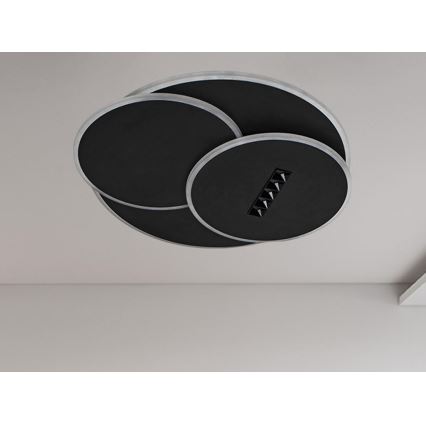 LED Dimbar taklampa LED/90W/230V 3000-6500K svart + fjärrkontroll