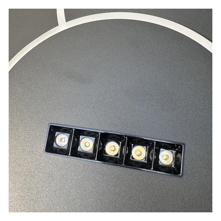 LED Dimbar taklampa LED/90W/230V 3000-6500K svart + fjärrkontroll