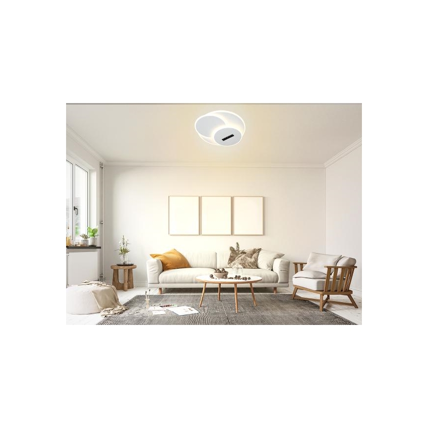LED Dimbar taklampa LED/90W/230V 3000-6500K vit + fjärrkontroll
