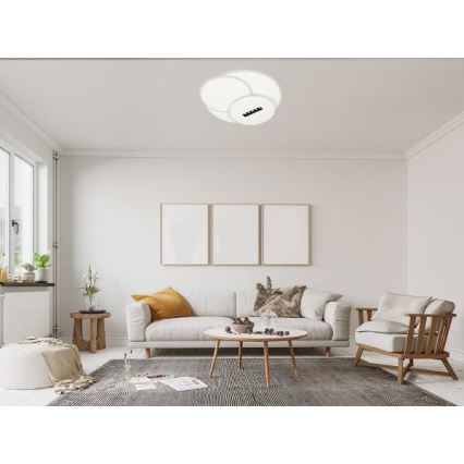 LED Dimbar taklampa LED/90W/230V 3000-6500K vit + fjärrkontroll