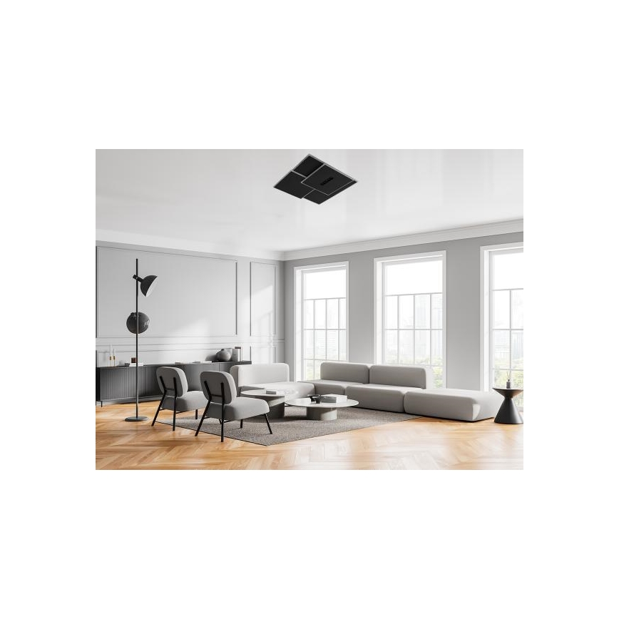 LED Dimbar taklampa LED/95W/230V 3000-6500K svart + fjärrkontroll