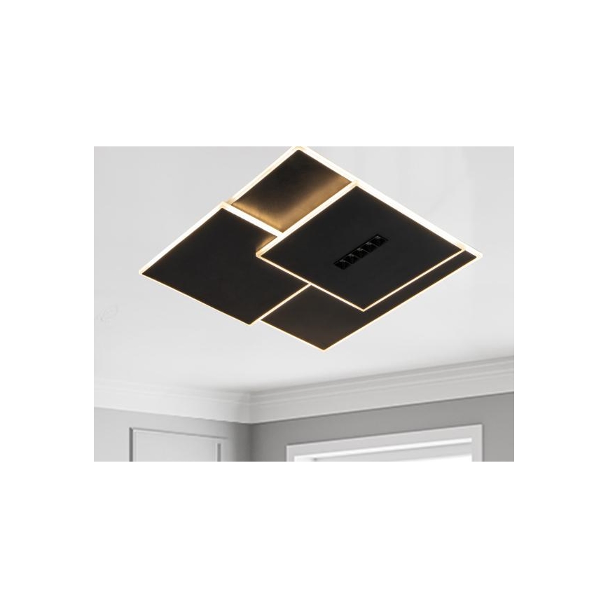 LED Dimbar taklampa LED/95W/230V 3000-6500K svart + fjärrkontroll