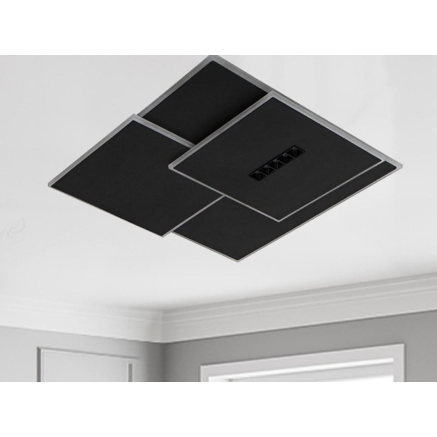 LED Dimbar taklampa LED/95W/230V 3000-6500K svart + fjärrkontroll