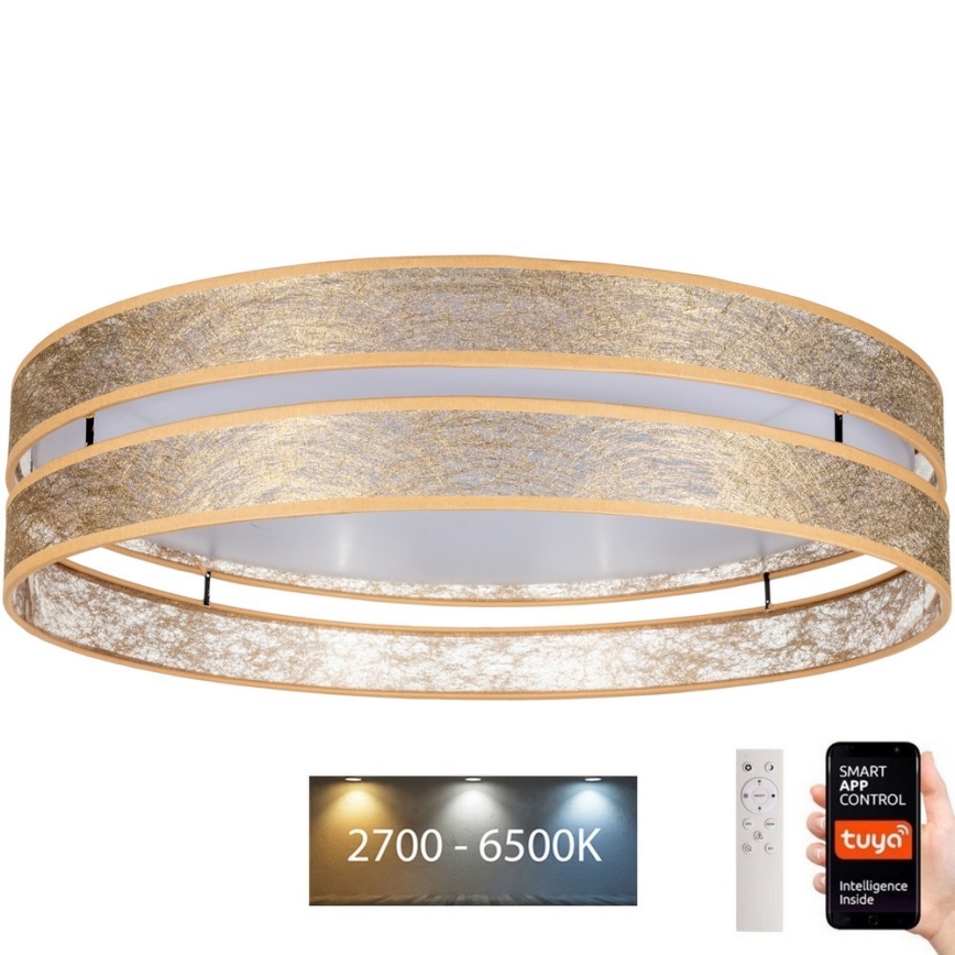 LED Dimbar taklampa LIMA LED/36W/230V 2700-6500K Wi-Fi Tuya + fjärrkontroll guld