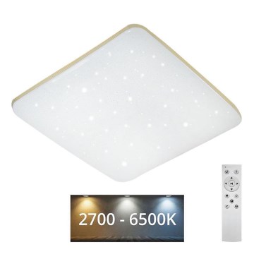 LED Dimbar taklampa MANA LED/60W/230V 2700-6500K 53x53 cm + fjärrkontroll